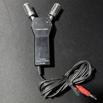 TESTED - Vintage Realistic 33-1065 Stereo Condenser Microphone - Image 1 of 4