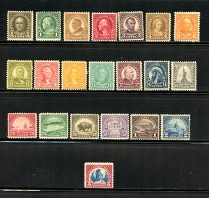 U.S. #551\\573 (U550) missing #557 & 559, Issues of 1922-5, MNH & H, CV$439.60 - Bild 1 von 1