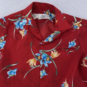 Hilo Hattie Shirt Mens Large Floral Hawaiian Button Up Short Sleeve Aloha USA - Picture 1 of 8