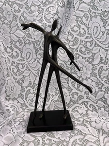 Vintage Bodrul Khalique Bronze Ballet Dancers 11.5” Figurine Swedish Modern Art - Bild 1 von 7