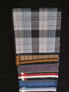 6 QUALITY Mens Handkerchiefs Hankies Hankerchief Cloths 100% Cotton 17"x 17" B - Picture 1 of 8
