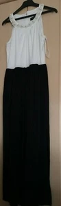 Ashley Brooke Damen-Abendkleid mit Perlen, Größe 20 (40) Schwarz-Weiß Neu - Bild 1 von 4