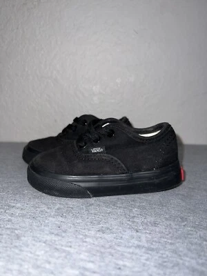 Zapatos Auténticos Vans Niños Pequeños Color Negro/Negro Talla 4.5 EE. UU. Foto 1 de 4
