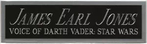 JAMES EARL JONES STAR WARS DARTH VADER NAMEPLATE AUTOGRAPHED Signed BOOK-PHOTO - Picture 1 of 2
