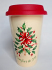 Lenox Comfort & Joy Ceramic Travel Coffee Tea Mug 12 oz Never Used