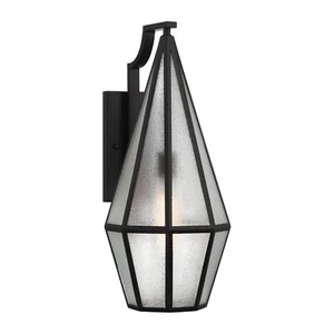 Peninsula 1-Light Outdoor Wall Lantern in Matte Black - Picture 1 of 5
