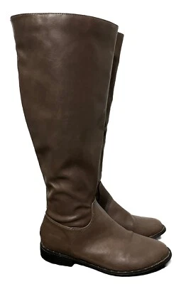 Botas altas de bambú Preppy 34 para mujer talla 8 M marrón castaño con cremallera hasta la rodilla Foto 1 de 4