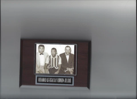 MUHAMMAD ALI SUGAR RAY ROBINSON JOE LOUIS PLAQUE BOXING CHAMPION PHOTO PLAQUE Cover