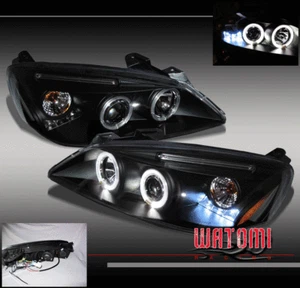 05-10 PONTIAC G6 2DR/4DR TWIN HALO LED PROJECTOR HEADLIGHT BLACK 06 07 08 09 NEW - Bild 1 von 1