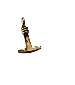 THORSHAMMER Anhänger Kette oder Armband Bronze Mjölnir 1x1 cm - Bild 1 von 7