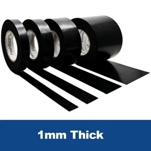 1mm Thick - Black Solid Rubber Strips Commercial Grade Rolls Sheeting Sealing UK - Picture 1 of 2