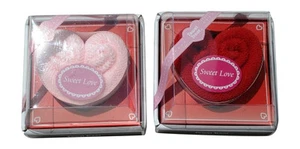 Süßes Herz Handtuch rosa oder rot - Bild 1 von 3