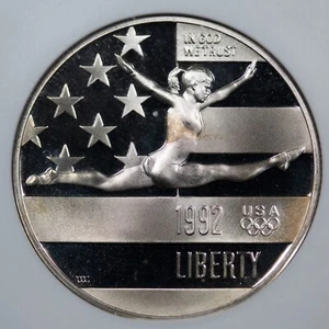 1992 S Olympics NGC PF69 Ultra Cameo Commemorative Half Dollar 50C Item#J9358 - Picture 1 of 3
