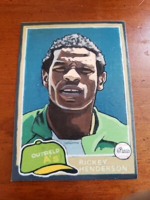 Baseball Art Card Print of Rickey Henderson, 81  - Image 1 of 2