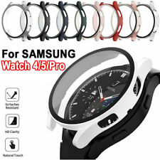 For Samsung Galaxy Watch 6 5 4 40mm 44mm Glass Full Screen Protector Case Cover