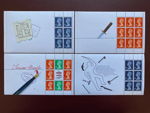 GB Stamp Booklet - 1991 GBP 6.00 AGATHA CHRISTIE PRESTIGE  BKT SG DX 12  PANES Cover