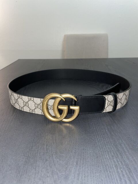 Gucci GG Supreme GG Marmont Reversible Belt - Size 40 / 100 (SHF-rIYEz –  LuxeDH