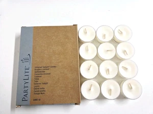 Partylite Tealights Candles White Unscented Nos 4 Boxes Of 12 Total 48 Candles - Picture 1 of 6