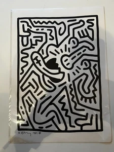 Keith Haring original drawing & foundation stamp - Picture 1 of 2