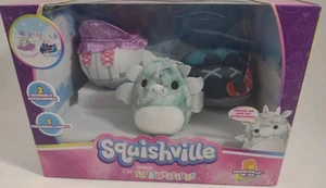 Squishmallows Squishville On Ice 2" Playset Hockey Pattinaggio su Ghiaccio Nuovo con scatola. T12 - Foto 1 di 6