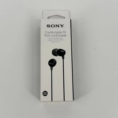 Sony MDR-EX15LPBZ In-Ear Wired Earbuds Headphones Black Comfortable Fit - Image 1 of 3