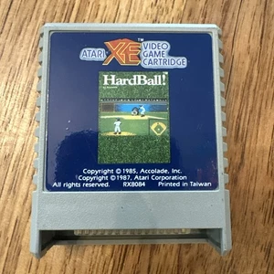 Atari XE Computer Video Game Cartridge Hard Ball 1985 RX8084 UNTESTED - Picture 1 of 6