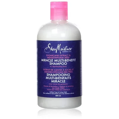 Champú multibeneficio SheaMoisture Miracle 13 OZ extracto de caña de azúcar + espuma de prado Foto 1 de 2