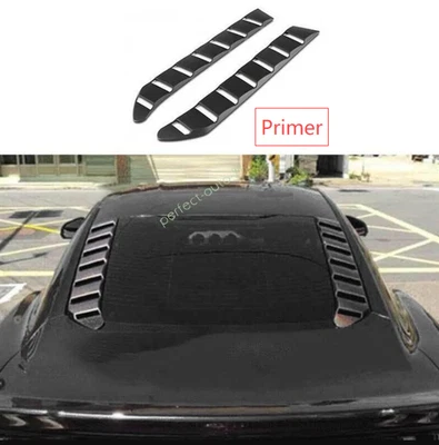 Para Ford Mustang 2015-2022 2023 GT Primer Negro Ventilación Trasera Ventana Persiana Cubierta 2X Foto 1 de 4