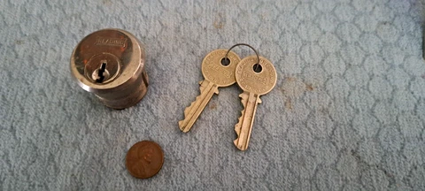 Reading Lock Cylinder Chrome for Mortise Lock Cover