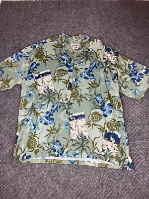 Vintage Local Motion Hawaiian Shirt Men's Size XL Aloha Button Up Blue Rayon - Image 1 of 4