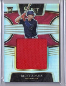Riley Adams 2022 Panini Select Silver Prizm /250 Jersey Patch RC Nationals - Picture 1 of 2