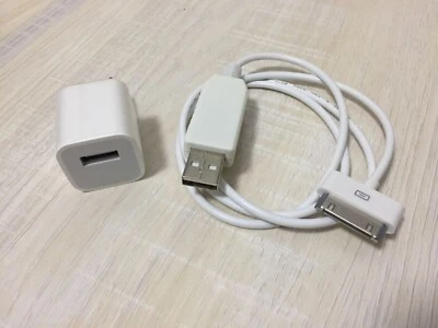 5V 1A Power Adapater + DC 12V 30Pin-USB Charging Cable Cord For iPod 4 4th Photo - Image 1 of 4