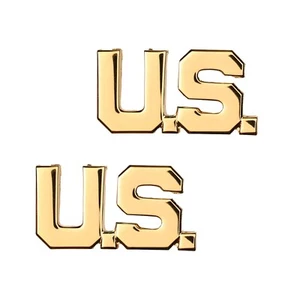 Insignia de oficial del ejército de EE. UU. prendedor en cuello EE. UU. y EE. UU. Brite nuevo (par) - Imagen 1 de 1