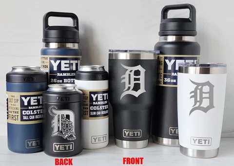 DETROIT TIGERS YETI Laser Engraved Tumblers, Can Colsters, and Bottles Cover