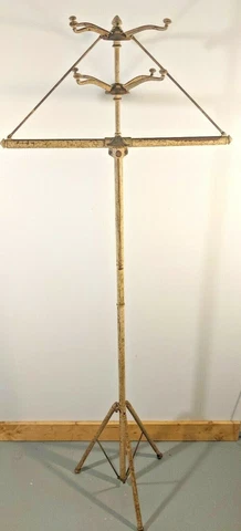 Vintage 1930s Utilatree Portable Collapsible Clothing Coat and Hat Rack Tree Cover