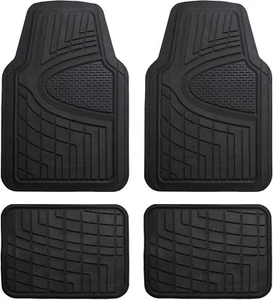 Car Floor Mats Universal Fit for Most Sedan, SUV, Trucks, Full Set, 4 Pieces - Picture 1 of 6