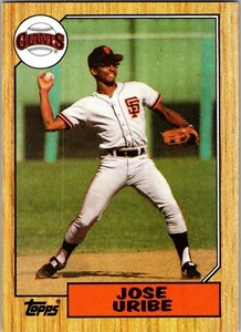 Trade Card Jose Uribe 1987 Topps #633 MLB Major League Baseball SF Giants - Picture 1 of 2