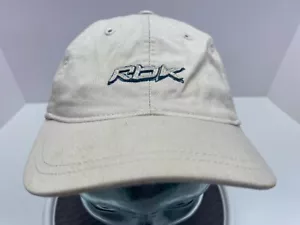 Reebok RBK Logo Hat Baseball Cap kaki tan Adjustable Strap Back Adults - Picture 1 of 10