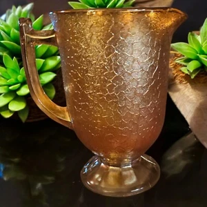 Vintage Marigold Carnival Glass Pitcher - Picture 1 of 11