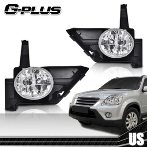 Fit For 05-06 Honda CRV Clear Lens Pair Bumper Fog Light Lamp+Wiring+Switch Kit - Picture 1 of 10