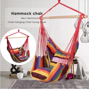 Fabric Camping Rope Bed Hammock Swings Hammock Chair Hanging Hammock Swing Seat - Picture 1 of 13