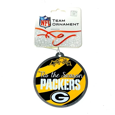 Green Bay Packers 'TIS LA TEMPORADA adorno navideño de metal o paquete adorno/metal Foto 1 de 3