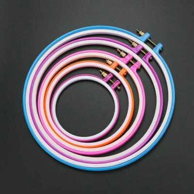 DIY Plastic Embroidery Cross Stitch Tapestry Ring Hoop Frame Sewing Tools - Image 1 of 4