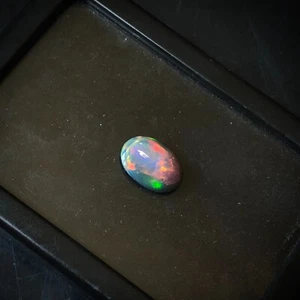 Natural Welo Fire Ethiopian Opal Cabochon Gemstone, Multicolor Rainbow Fire Opal - Picture 1 of 5