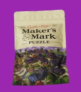 Maker's Mark Genuine Jigsaw Puzzle Authentic New Sealed in Bag 2021 Holiday Gift - Picture 1 of 12