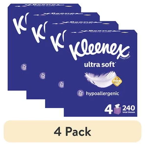 (16 pack) Ultra Soft Facial Tissues, 4 Cube Boxes, 60 Tissues per Box, 3-Ply - Picture 1 of 7