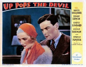Up Pops The Devil Lobby Card Carole Lombard Norman Foster Old Movie Photo