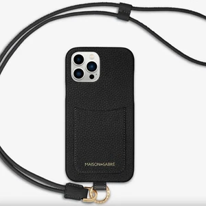iPhone 13 Pro Max Maison de Sabre The Sling Phone Case in Black Caviar NEW - Zdjęcie 1 z 4