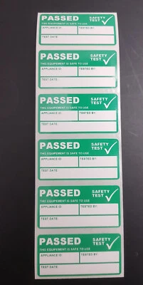 50 x PAT Test Pass stickers label passed, waterproof not cheap inkjet paper ones - Image 1 of 2