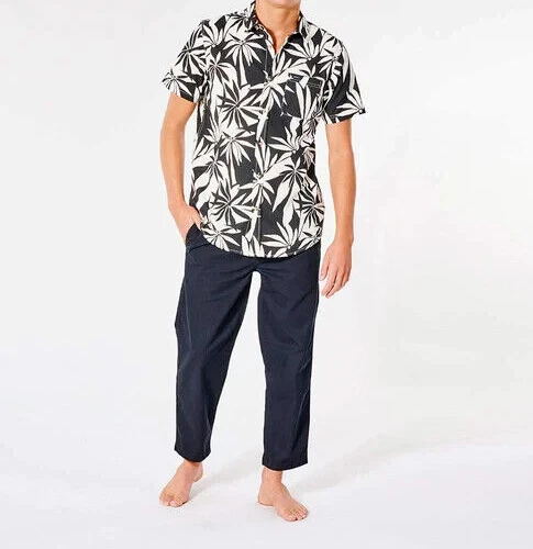 RIP CURL Men's S/S Button-Up Shirt BARREL KILLA - 90 BLACK - XLarge - LAST ONE - Image 1 of 1
